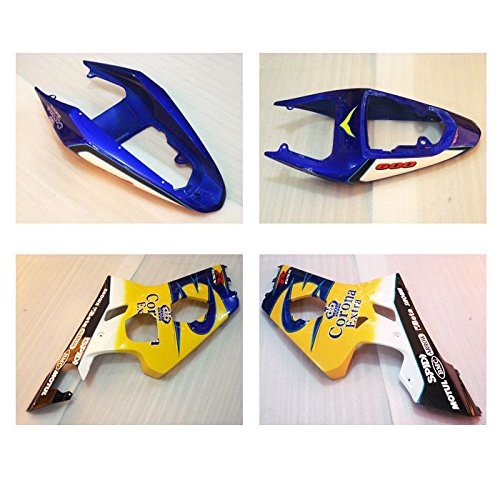 Wotefusi Brand New Motorcycle ABS Plastic Painted Compression Mold Bodywork Fairing Kit Set For Suzuki GSXR600 GSXR750 K4 2004 2005 Yellow