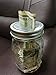 Galvanized Metal Coin Slot Bank Lid Insert for Mason, Ball, Canning Jars (6pack, Regular Mouth)