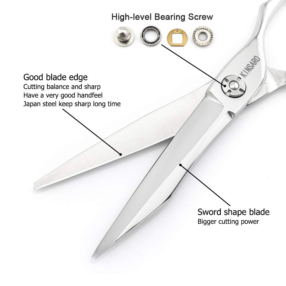 Barber Scissors Hair Scissors Hair Shears Professional Haircut Scissors 6 Inch Japan 440c Shears Kinsaro: Home Improvement