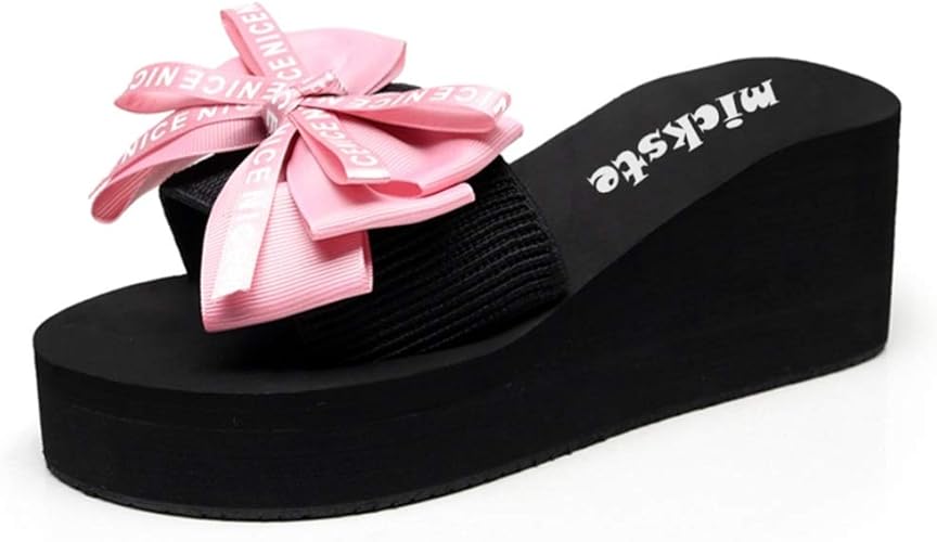 Amazon Thld ビーチサンダル レディース リボン 歩きやすい 厚底サンダル ヒール 海 痛くない 女の子 レジャー用 タウン用 女性用 履き心地 おしゃれ かわいい ビーサン つかれにくい 軽量 可愛い 夏 大きいサイズ 大人 厚底 サンダル Thld ビーチサンダル