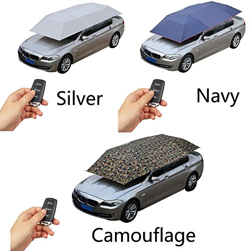 ZHUOTOP Fully-Automatic Remote Outdoor Car Umbrella Sunshade Tent Roof Cover Anti UV Navy