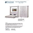 Build queen Murphy bed with pre-made interior panel 4-panel door style, woodwoking plans- Design 1QDWB