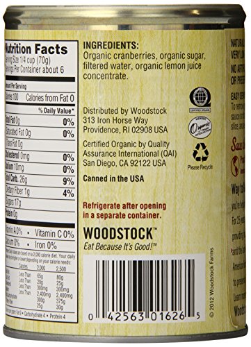 Woodstock Farms - Organic Jellied Cranberry Sauce - 14 oz.