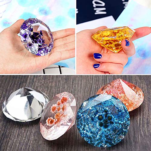 5 Pieces 30ML Crystal Epoxy Resin UV Glue,1 Pcs Mini UV LED Lamp, 1 Tweezer 3 Kit Set Decoration, 11Pcs Transparant Silicone Mould 100 Pieces Golden Rings Metal Accessories For Nail Art - Thumbnail 4