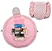 Fashion hanging Cosmetic Bag Large Capacity Lazy Makeup Toiletry Bag Multifunction Storage Portable Quick Pack Waterproof Travel Bag (Pink White Twill)