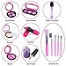 TEPSMIGO Pretend Makeup Kit with Cosmetic Bag for Girls 4-10 Year Old - Including Pink Brushes, Eye Shadows, Lipstick, Nail Polish, Mirrors, Glitter Pot, Puff Pad and More