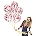 Treasures Gifted Gold & Pink Confetti Balloons - Clear Confetti Balloons - 12
