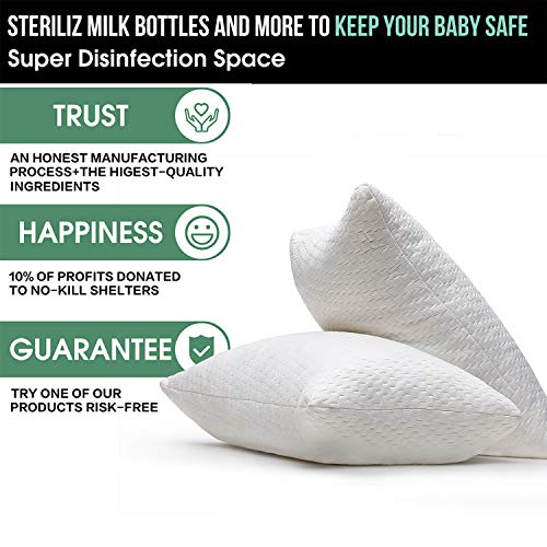 Fond Dream Hypoallergenic Memory Foam Bed Pillow Bamboo Queen Size Ivory Adjustable Loft Shredded Pillow for Home,Hotel Sleeping CertiPUR-US Certified (Single) - 28\'\'x 20\'\'