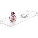 DELIPPLY Vanity Bathroom Tray, Acrylic Rectangle Decorative Catchall Organizer Storage Tray - Clear