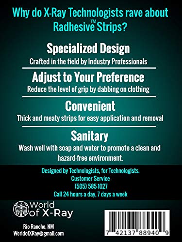 Xray Marker Adhesive, Radhesive, 2 Strips, Reusable, Washable, X-Ray Marker Adhesive Strips, World of X-Ray