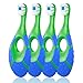 Farber Baby | Toddler Toothbrush (4 Pack) - Extra Soft Bristles, BPA Free, Soothing Teething Nub Ring Handle, 0-2 Years (Blue/Green)