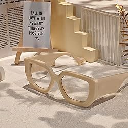 Laemzinv Oversized Square Blue Light Glasses for
