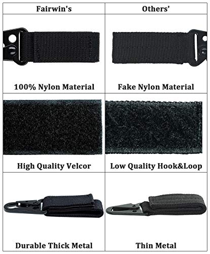 image for Fairwin Tactical Gear Clip, Nylon Key Ring Holder or Tactical Belt Kee