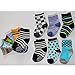 Yaobabymu 6 Pairs 16-36 Months Baby Boy's Girl's Non Skid Ankle Cotton Toddler Anti Skid Slip Slipper Stretch Knit Socks Gift, Footsocks sneakers Socks,Length 10-12cm