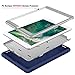 Hocase Compatible with iPad 5th/6th Generation Case, High-Impact Shock Absorbent Dual Layer Silicone+Hard PC Bumper Protective Case - Navy Blue/Grey