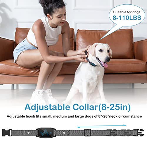 Dog Shock Collar, Bark Collar for Large Dog with 4 Training Modes Beep,Vibration,Electric Shock,Dog Finder,Rechargeable IP67 Waterproof E-Collar with Remote 2500FT for All Breeds, Sizes