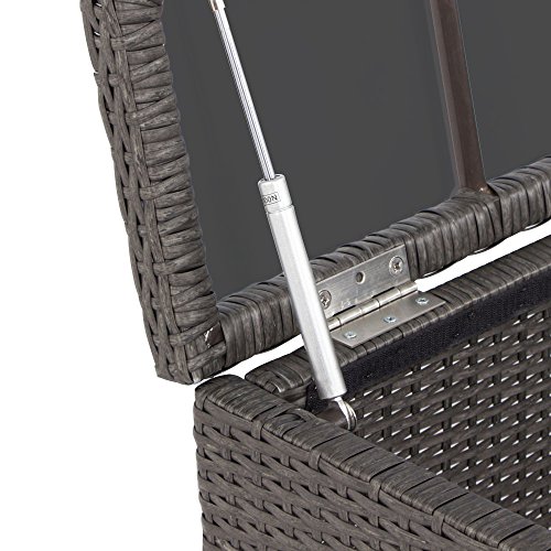 image for Island Gale Outdoor Storage Container Wicker Deck Box Patio Garden Fur