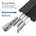 Alyee USB Type C Cable, 3 Pack 4FT+4FT+6FT USB C Cable with LED Light Type C Fast Charging Cable Cord Compatible with Samsung Galaxy Note 8, S8, S8 Plus, S9,S9 Plus, Google Pixel, LG G6 G5, Black