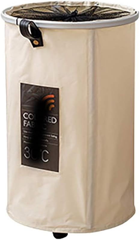 ZYL-YJ Wäschekorb auf Rädern Rahmen aus Aluminiumlegierung mit rundem