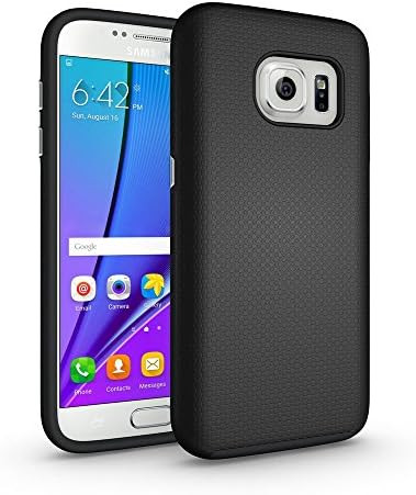 Galaxy S7 Case,SINHONG [Free Glass Screen Protector] Dual Layer Protective Case High Impact Resistant Shock Proof Armor Defender Phone Cover for Samsung Galaxy S7 - Black