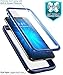 i-Blason Magma Series Case for iPhone X / iPhone Xs, Heavy Duty Protection Clear Back Shock Reduction/Full Body Bumper Case with Built-in Screen Protector (MetallicBlue)