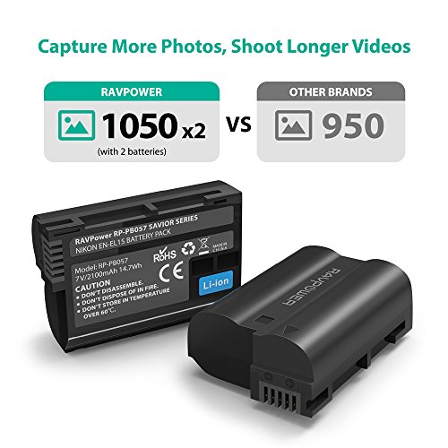 1 EN+EL15+RAVPower+Battery+Versatile+Charging