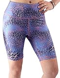 Yogareflex Women's Tummy Control Active Printed Workout Runing Yoga Shorts