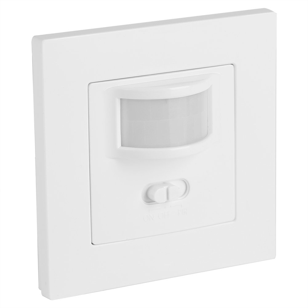 Eboxer PIR Motion Sensor Light Switch - Selection Switch, Wall mounting, fits Standard faceplate, Infrared Motion Sensor, LED Suitable