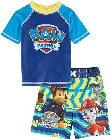 Nickelodeon Paw Patrol Toddler Rash Guard and Swim Trunks/Shorts Set