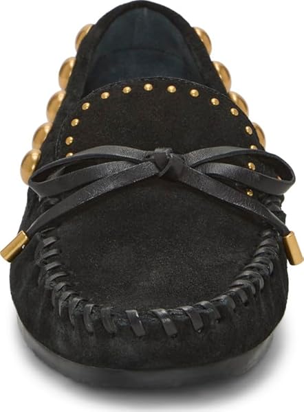 VINCE CAMUTO WOMEN SENNETT STUDDED MOCASSIN BLACK 6 MEDIUM