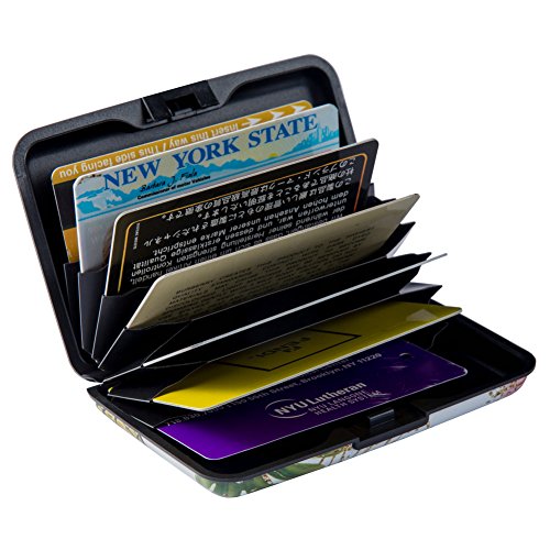 Elfish Mini RFID Aluminum Wallet Credit Cards Holder Metal ID Case for Men Women (Color 35) - Thumbnail 5