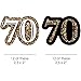 Adult 70th Birthday - Gold - Paper Straw Decor - Birthday Party Striped Decorative Straws - Set of 24