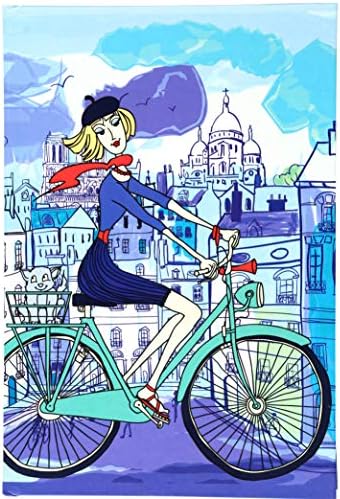 Magickrafts A5 Designer Notebook Diary - 144 unruled Plain white pages, 80GSM (PARIS GIRL)