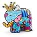 Romero Britto Giftcraft 3.4 Inch Tall Poly Resin Mini Elephant Anniversary Figurine, Multi-color