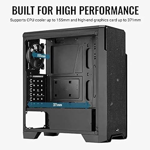 Aerocool Ore Tempered Glass - Carcasa para torre de ordenador, color negro