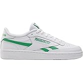Reebok Women's Club C Revenge Sneaker, Footwear White/Sport Green/Footwear White, Women's Size 9.5