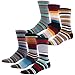 MEIKAN Men's Novelty Socks, Digital Printing Funky Patterned Crew Socks 3, 4, 5, 6 Pairs