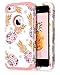 Dailylux Shockproof Case for iPhone 5 / 5C / 5S / SE, PC + Soft Silicone Three Layers Armor Anti-Slip Protective Defensive Hard Back Cover, Pineapple Rose Gold