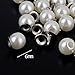 Beautiful Bead 100 pcs DIY Accessories Set Rivets+6mm Faux Pearls Ivory
