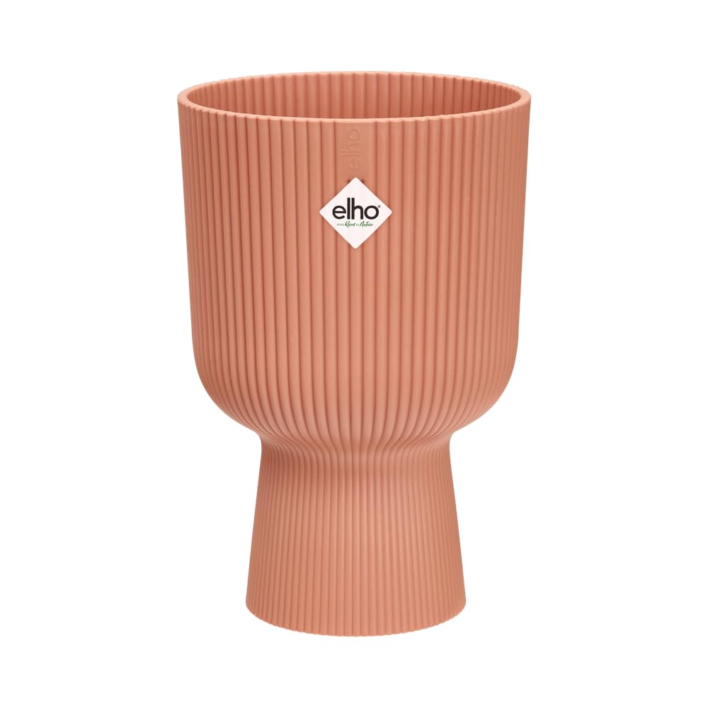 elho Vibes Fold Coupe 14 - Indoor Plant Pot - 100% Recycled Plastic - Ø 13.9 x H 21.0 cm - Pink/Delicate Pink
