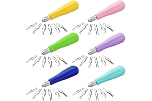 pizarra 6Pack Craft Linoleum Cutter Kit Carving Tools Assortment Linocut Tools Block Cutters for Block Printing, Assorted Col