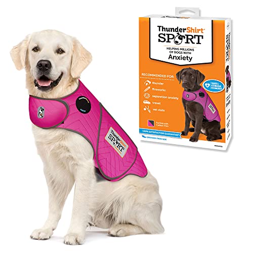Thundershirt Dogs Clothing Thundershirt Dog Anxiety Jacket, Fuchsia, X