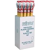 Wiffle&reg; Baseball and Bat Set (1 Dozen) &ndash; Floor Display Case Includes 12 Sets of 32" Yellow Bats &amp; 9" Perforated Baseballs &ndash; American Made Since 1953 &ndash; Safe Outdoor Fun for All Ages