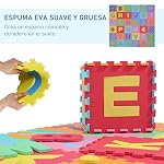 Alfombra Puzzle Letras y Números Alfabeto Goma Espuma para Niños 31x31cm