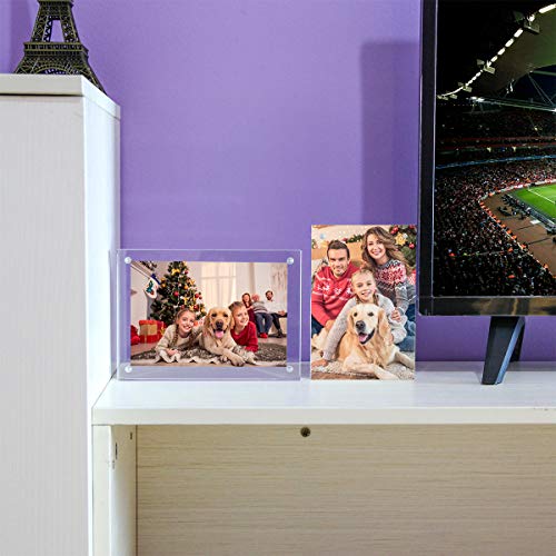 NIUBEE 5 Pack Acrylic Picture Frames 5x7 inches, Clear Double Sided