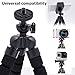 Linkcool Flexible Phone Tripod, Portable and Adjustable iPhone Tripod Stand Holder with Universal Clip and Bluetooth Remote, Tripod for iPhone, Android Phone, Any Smartphone, Camera and Go Pro