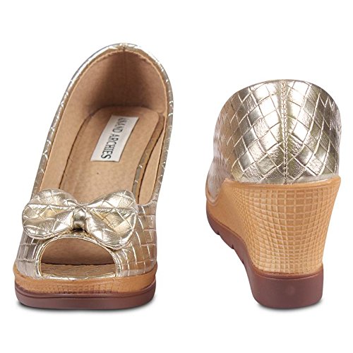 anand archies artificial leather gold ballies for girl's & women's (aa-329-p)