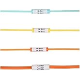 Panduit NWSLC-7Y Cable Identification Sleeve for 3mm Duple x Fiber Cable, Flexible Pvc, 1" Length, White