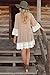 MIXMAX Bohemian Lace Splice Loose Tunic Dress (X-Large, khaki)