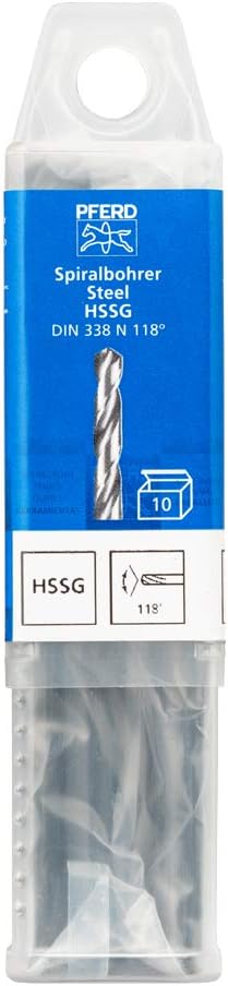 PFERD 25203534 Spiral Drill Steel, Pack of 10, Diameter 7.0 mm, HSS-G N, DIN 338, 118°, Universal Use, Diameter 7 mm - Image 3